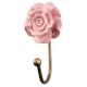 Pink Flower Ceramic Wall Hook